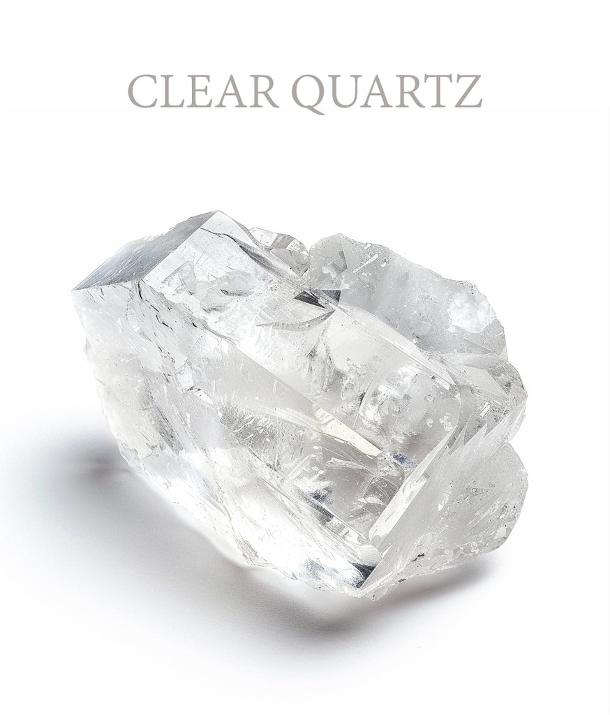 Natural Clear Quartz Raw Crystal Glass Vase Decor: A Radiant Elegance Image 1
