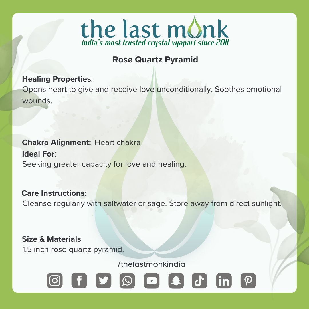 Rose Quartz Pyramid : The Stone of Love and HarmonyThe Last Monk