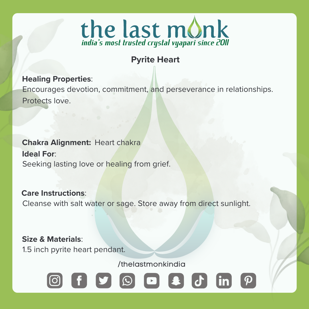 Pyrite Heart : The Stone of Abundance and ProtectionThe Last Monk