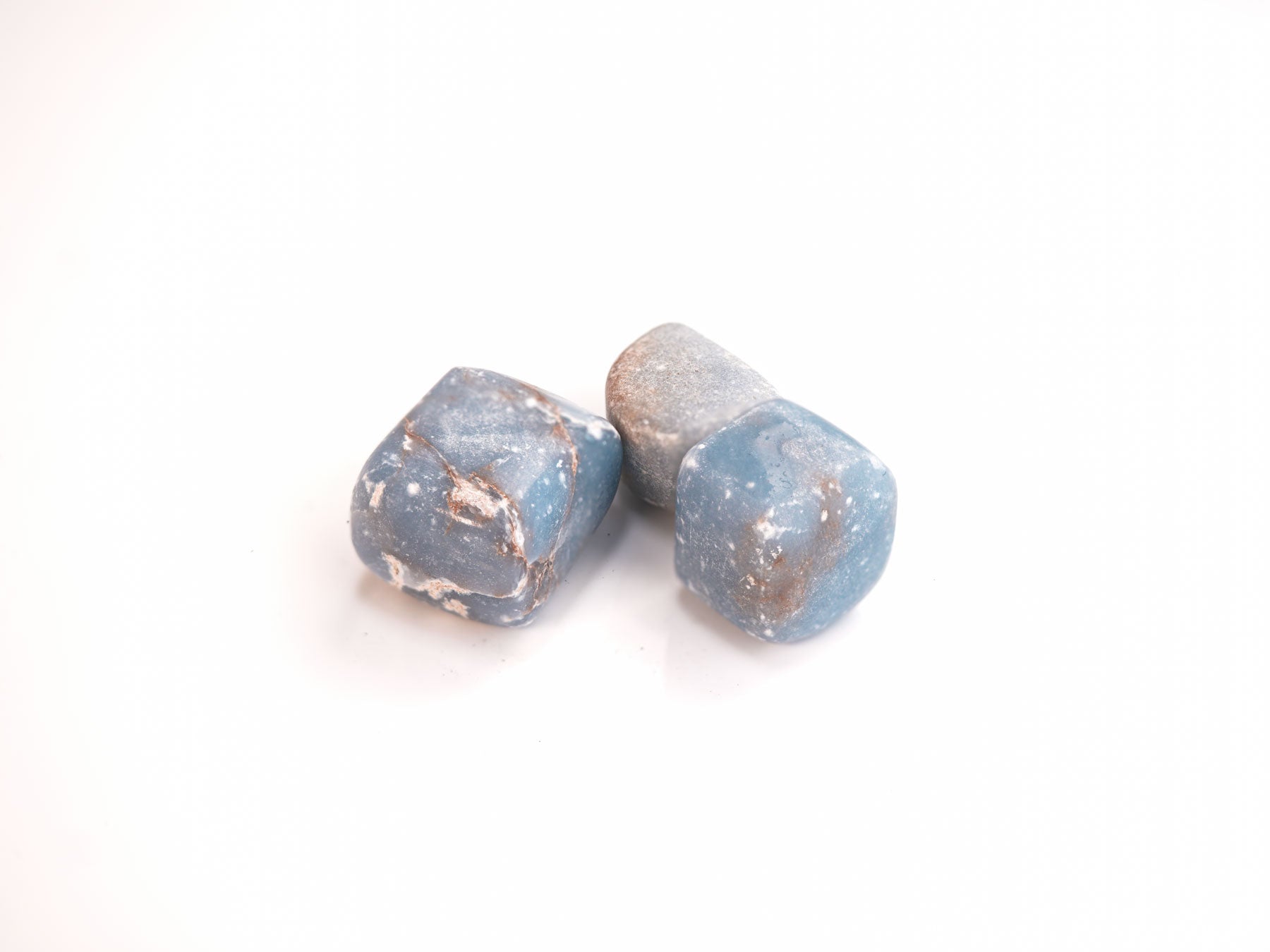 Angelite Tumble Stones - Embrace the Serene Energies of Blue