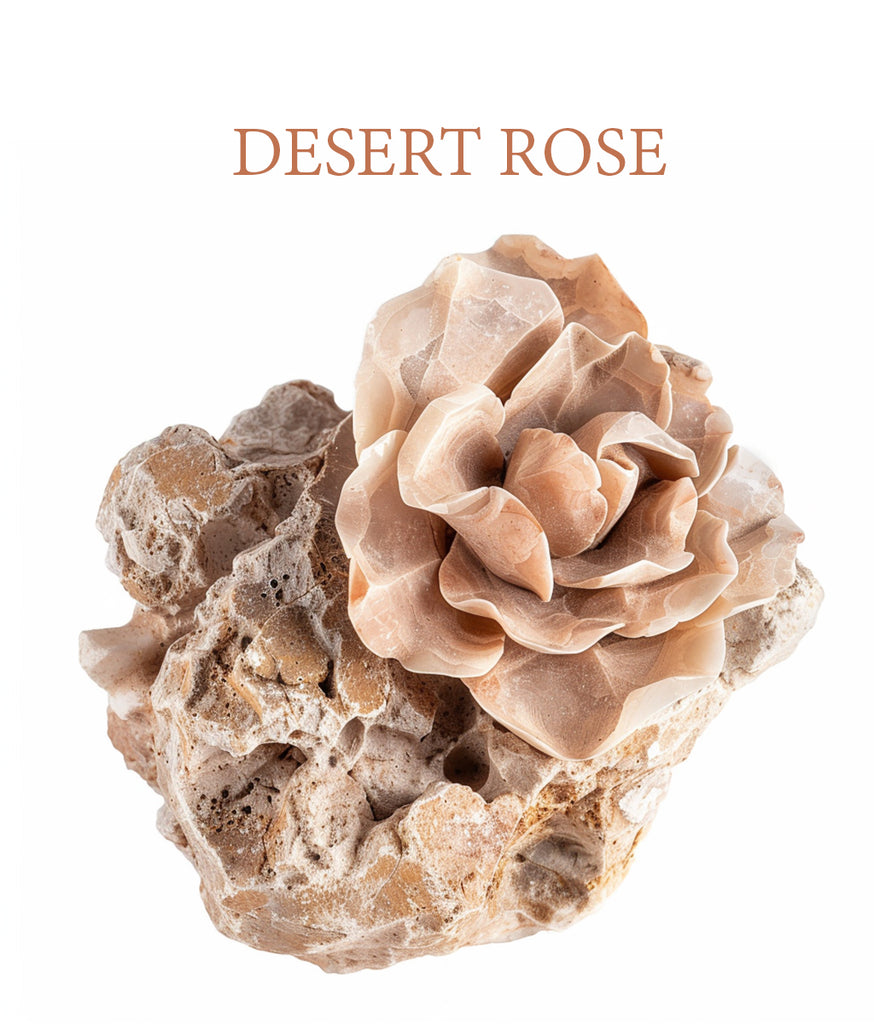 Organic Desert Rose Raw Crystal Cluster Glass Vase Decor: Embrace Earthly Elegance Image 1