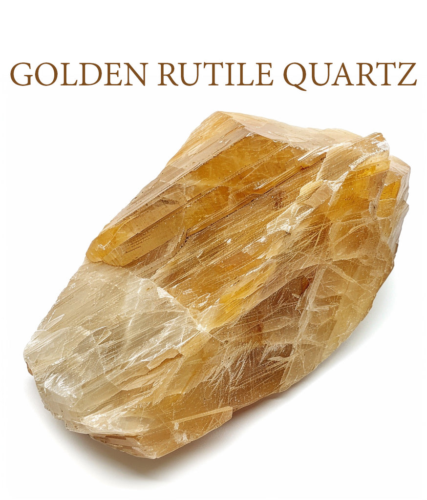 Golden Rutilite Bracelet : Genuine Crystal Healing Jewelry Image 1