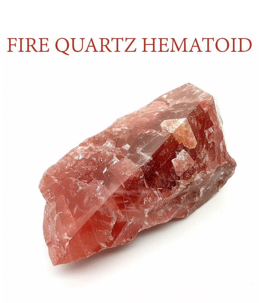Red Fire Quartz Hematoid Bracelet: Ignite Passion and Grounded Energies Image 1