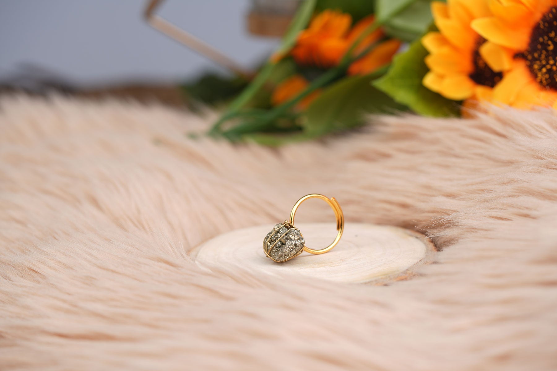 Pyrite Ring : Embrace the Radiant BeautyThe Last Monk
