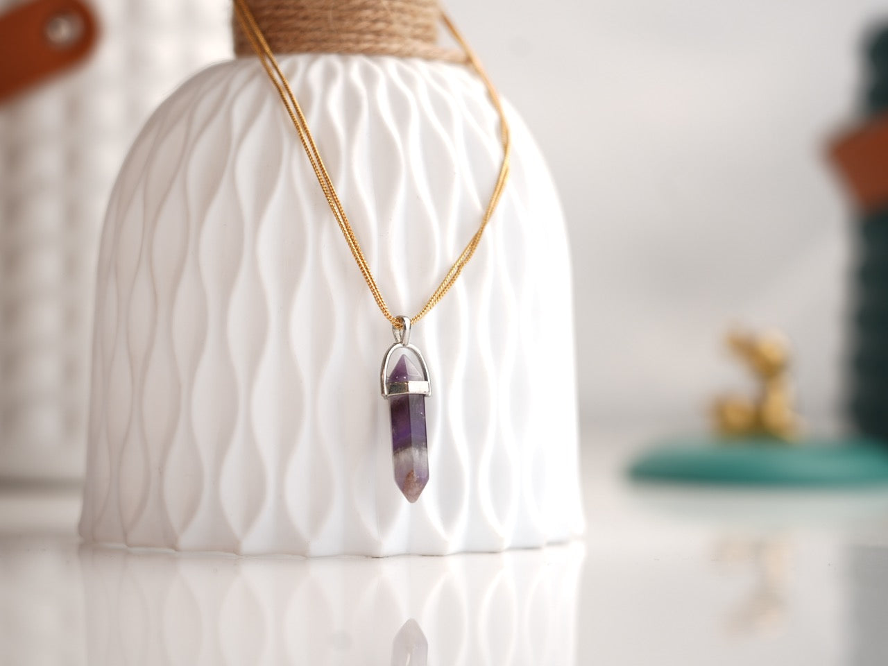 Amethyst Wand Pendant: Elevate Channel Spiritual Clarity and Serenity