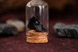 Mysterious Black Obsidian Raw Stone Glass Vase Decor