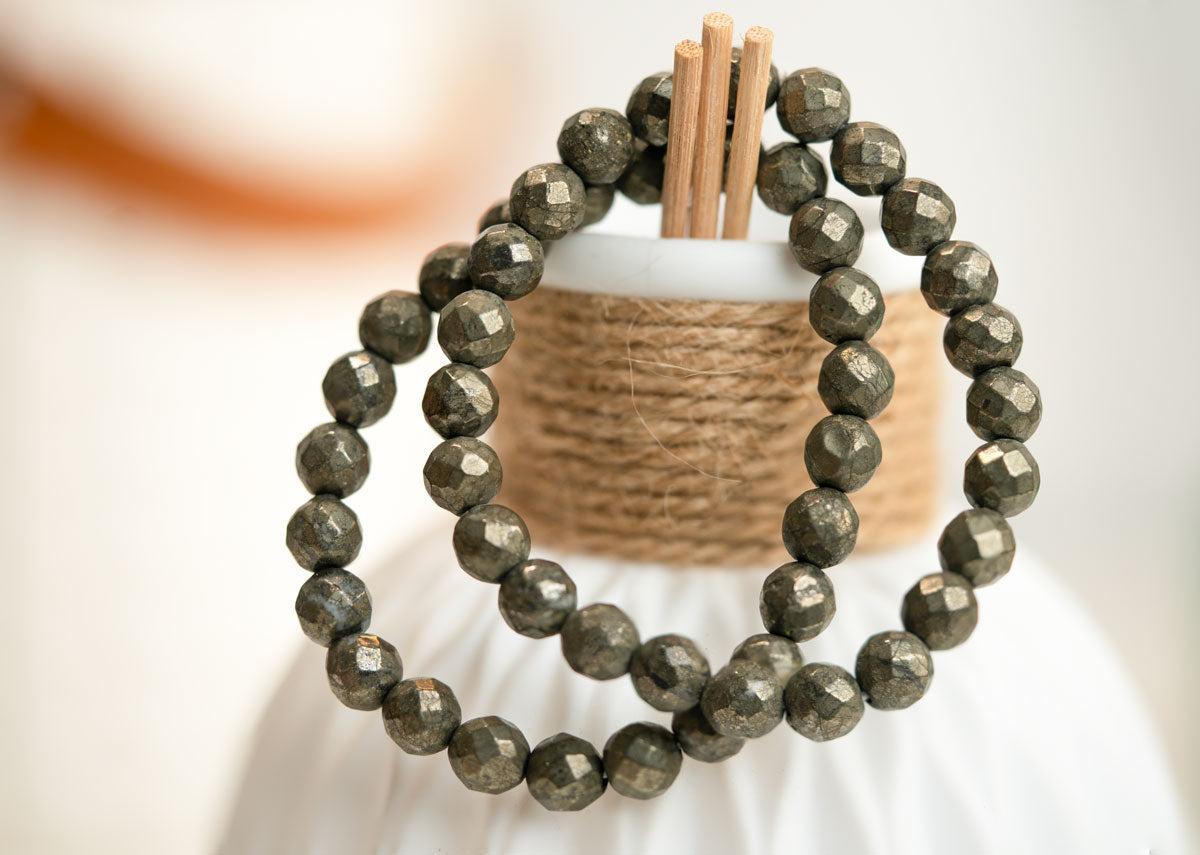 Pyrite Bracelet : Attract Wealth and Abundance 100% Natural with Lab Certificate - IMPORTED FROM PERU