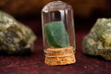 Natural Green Aventurine Raw Stone Glass Vase Decor