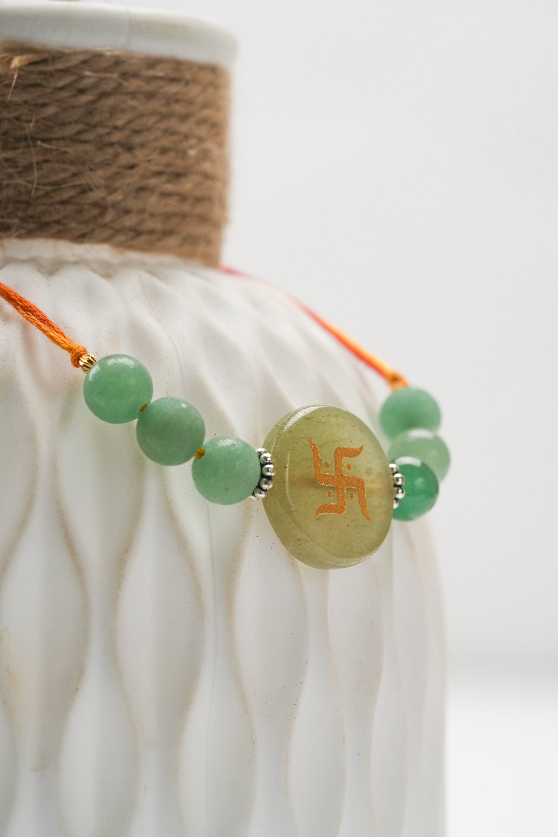 Natural Green Aventurine Rakhi